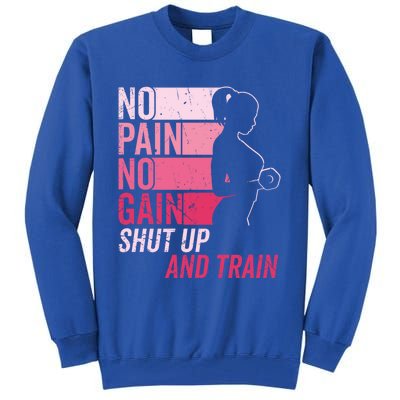 No Pain No Gain Gym Workout And Fitness Training Gym Meaningful Gift Tall Sweatshirt