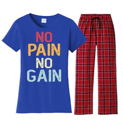 No Pain No Gain Gym Workout Fitness Training Gift Women's Flannel Pajama Set