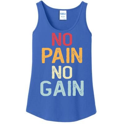 No Pain No Gain Gym Workout Fitness Training Gift Ladies Essential Tank