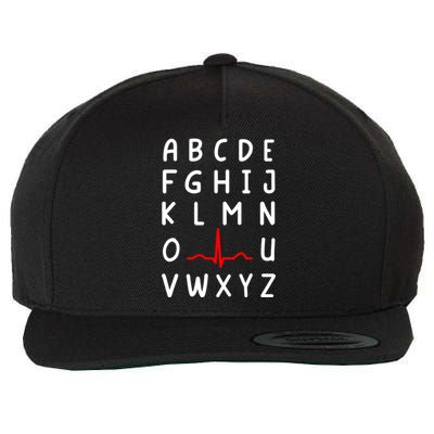 Nurse Pqrst Nursing Ecg And Ekg Alphabet Funny Nurse Gift Wool Snapback Cap