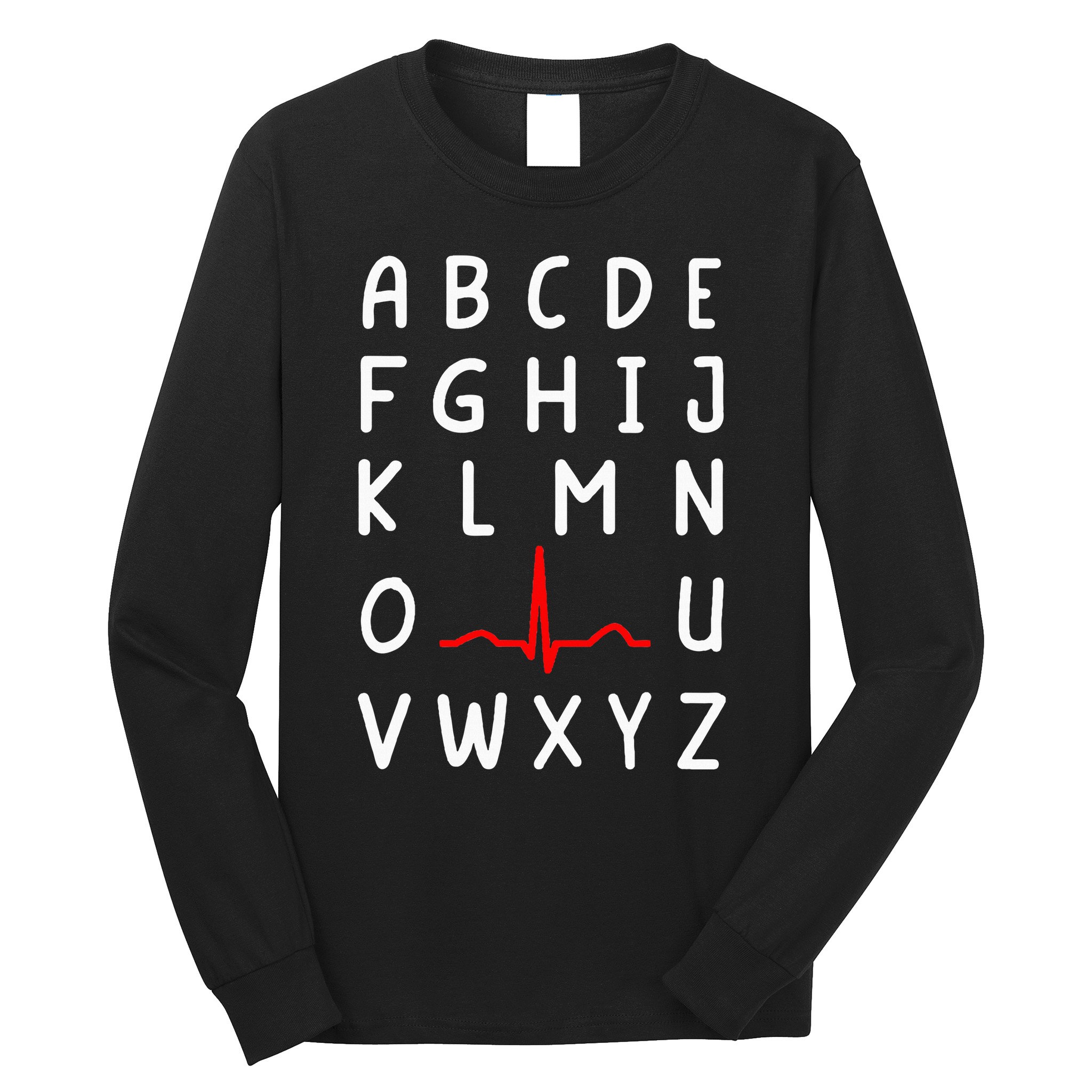 Nurse Pqrst Nursing Ecg And Ekg Alphabet Funny Nurse Long Sleeve Shirt