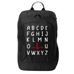 Nurse Pqrst Nursing Ecg And Ekg Alphabet Funny Nurse City Backpack