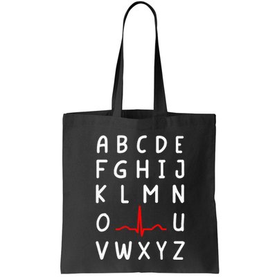Nurse Pqrst Nursing Ecg And Ekg Alphabet Funny Nurse Bag