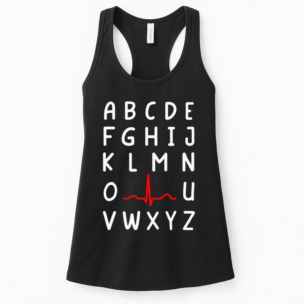 Nurse Pqrst Nursing Ecg And Ekg Alphabet Funny Nurse Womens Tank Top