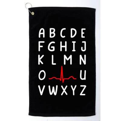 Nurse Pqrst Nursing Ecg And Ekg Alphabet Funny Nurse Golf Towel