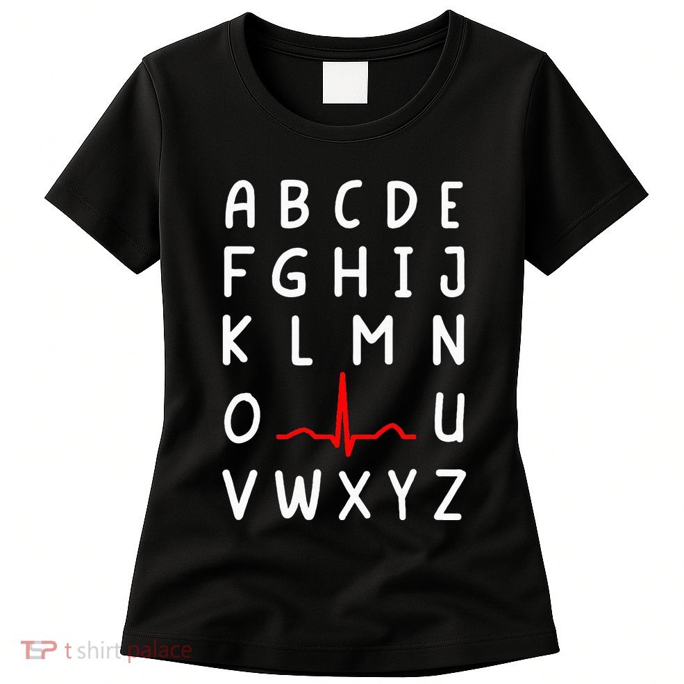 Nurse Pqrst Nursing Ecg And Ekg Alphabet Funny Nurse Womens T-Shirt