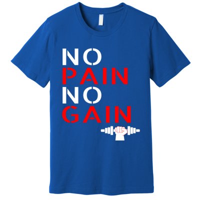 No Pain No Gain Cool Gift Motivation Gym Sweafunny Gift Premium T-Shirt