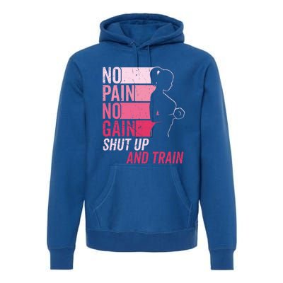 No Pain No Gain Gym Workout And Fitness Training Gym Great Gift Premium Hoodie