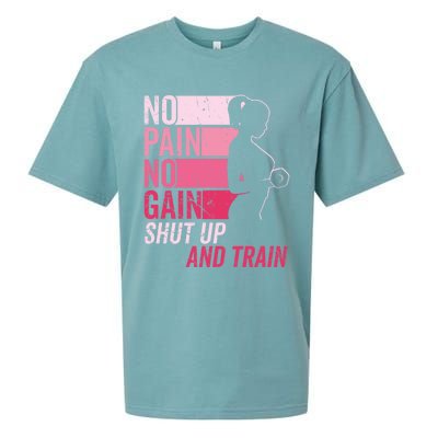 No Pain No Gain Gym Workout And Fitness Training Gym Great Gift Sueded Cloud Jersey T-Shirt