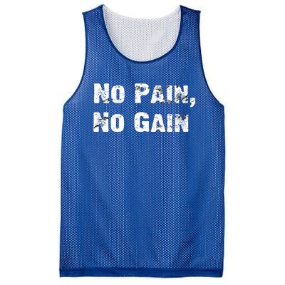 No Pain No Gain Success Mindset Gift Mesh Reversible Basketball Jersey Tank