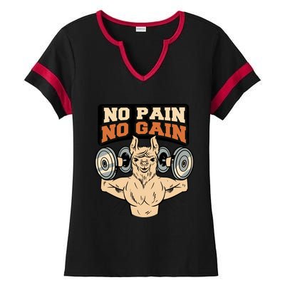 No Pain No Gain Gift Ladies Halftime Notch Neck Tee