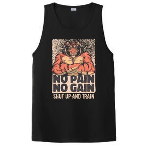 No Pain No Gain Shut Up And Train Funny Gym Motivation Cool Gift PosiCharge Competitor Tank