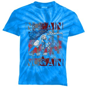 No Pain No Gain Usa Flag Dumbbell Gift Kids Tie-Dye T-Shirt