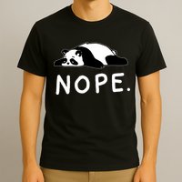 Nope Panda Not Today Funny Lazy Panda T-Shirt