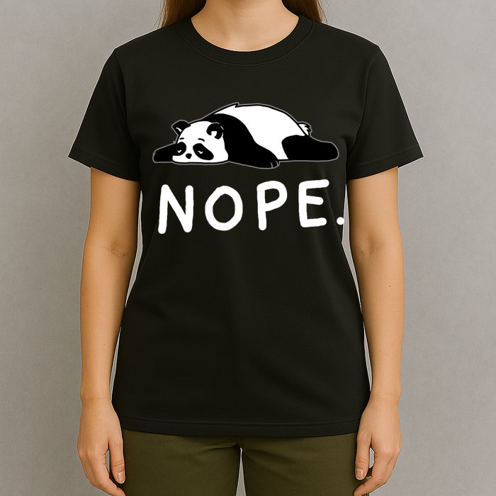 Nope Panda Not Today Funny Lazy Panda T-Shirt