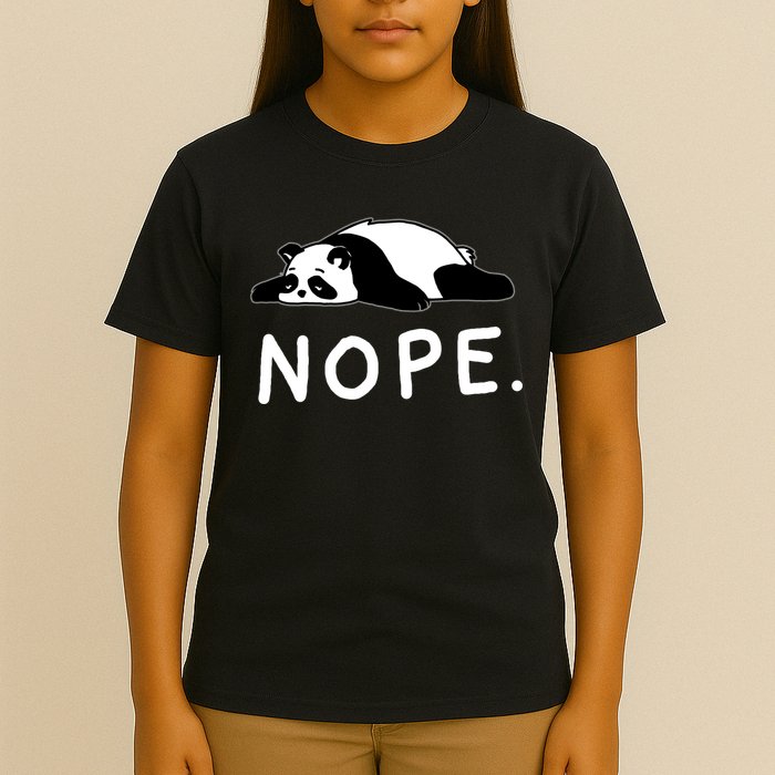Nope Panda Not Today Funny Lazy Panda T-Shirt