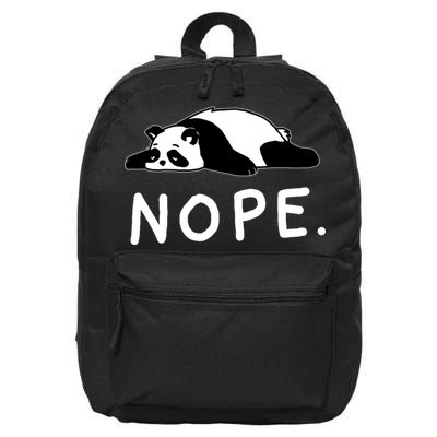 Nope Panda Not Today Funny Lazy Panda 16 in Basic Backpack