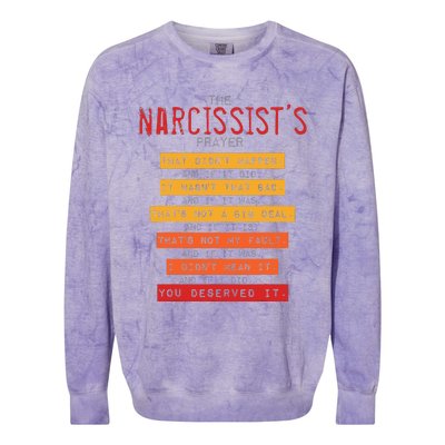 NarcissistS Prayer Narcissistic Abuse Awareness Survivor Colorblast Crewneck Sweatshirt