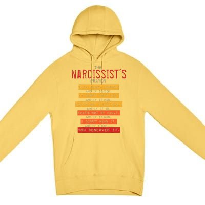 NarcissistS Prayer Narcissistic Abuse Awareness Survivor Premium Pullover Hoodie