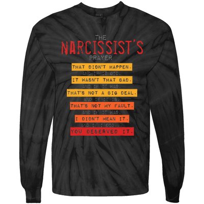 NarcissistS Prayer Narcissistic Abuse Awareness Survivor Tie-Dye Long Sleeve Shirt