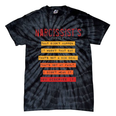 NarcissistS Prayer Narcissistic Abuse Awareness Survivor Tie-Dye T-Shirt