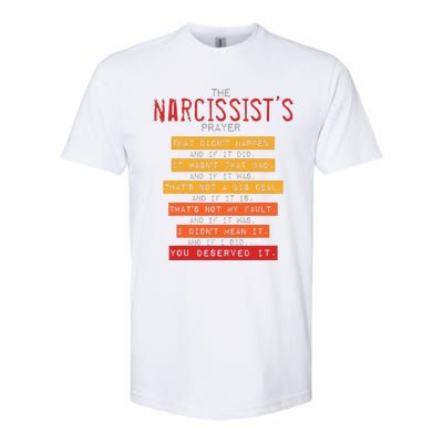 NarcissistS Prayer Narcissistic Abuse Awareness Survivor Softstyle CVC T-Shirt