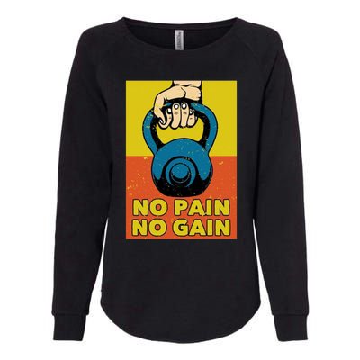 No Pain No Gain Gift Never Stop Training Gift Womens California Wash Sweatshirt