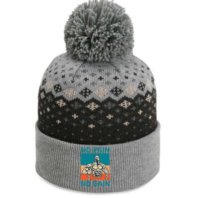 No Pain No Gain The Baniff Cuffed Pom Beanie