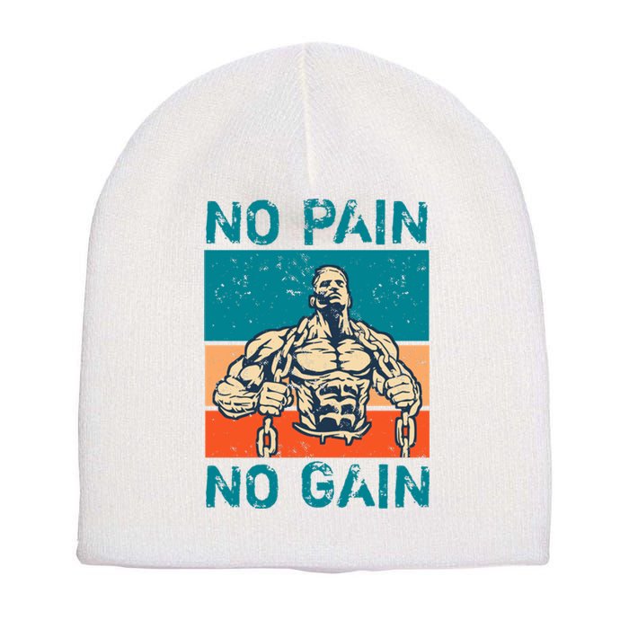 No Pain No Gain Short Acrylic Beanie