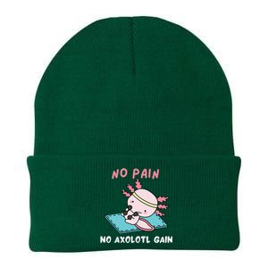 No Pain No Axolotl Gain Cute Axolotl Workout Fitness Lover Knit Cap Winter Beanie