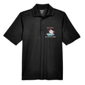 No Pain No Axolotl Gain Cute Axolotl Workout Fitness Lover Men's Origin Performance Pique Polo