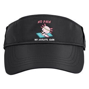 No Pain No Axolotl Gain Cute Axolotl Workout Fitness Lover Adult Drive Performance Visor