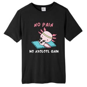 No Pain No Axolotl Gain Cute Axolotl Workout Fitness Lover Tall Fusion ChromaSoft Performance T-Shirt