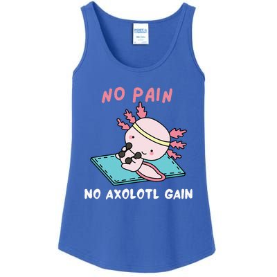 No Pain No Axolotl Gain Cute Axolotl Workout Fitness Lover Ladies Essential Tank