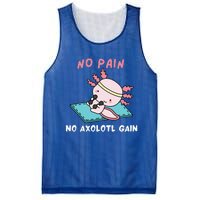 No Pain No Axolotl Gain Cute Axolotl Workout Fitness Lover Mesh Reversible Basketball Jersey Tank