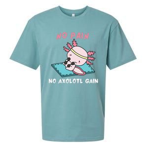 No Pain No Axolotl Gain Cute Axolotl Workout Fitness Lover Sueded Cloud Jersey T-Shirt