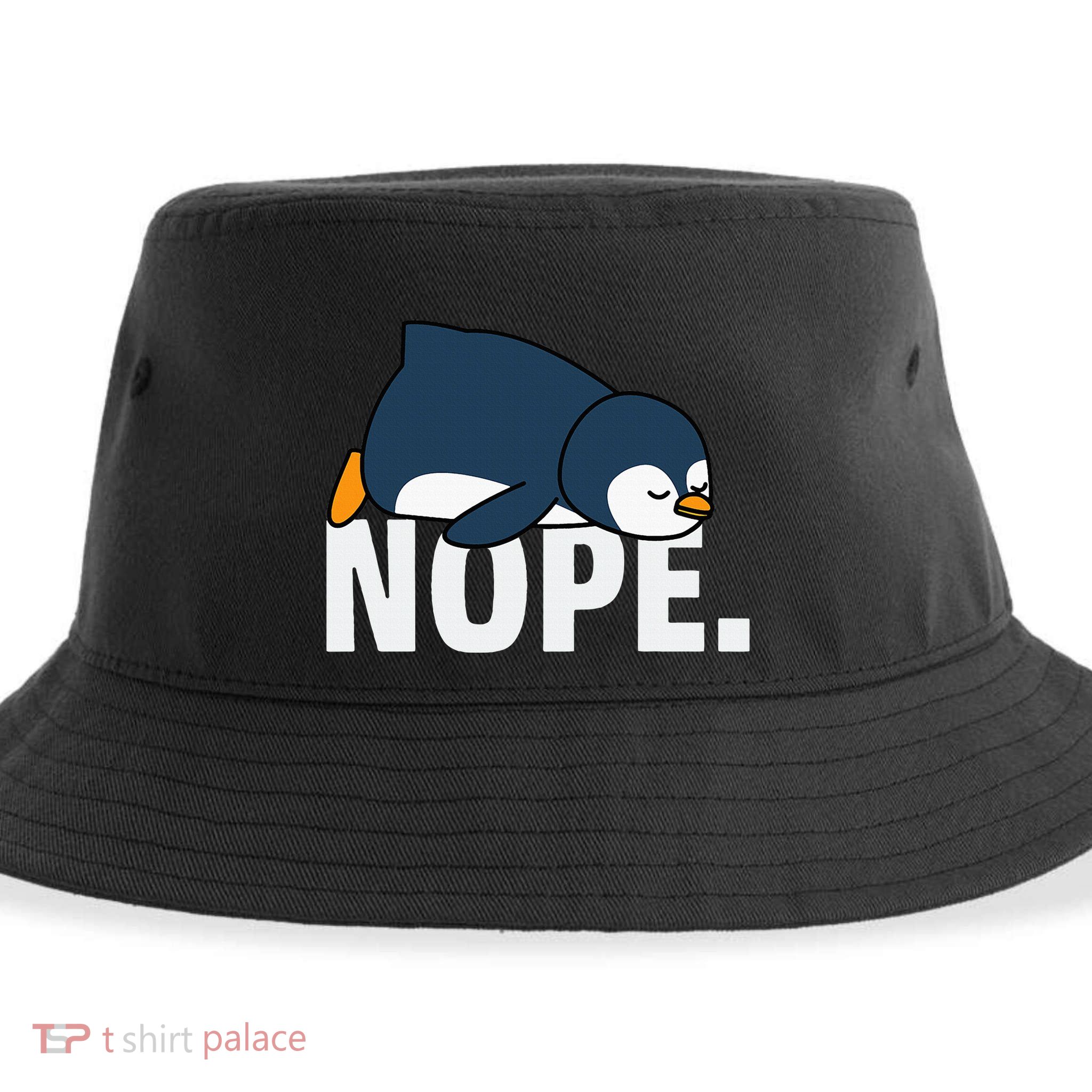 Nope Penguin Sustainable Bucket Hat
