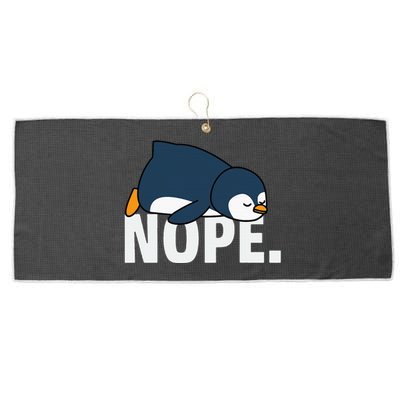 Nope Penguin Large Microfiber Waffle Golf Towel