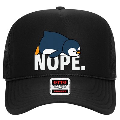 Nope Penguin Trucker Hat