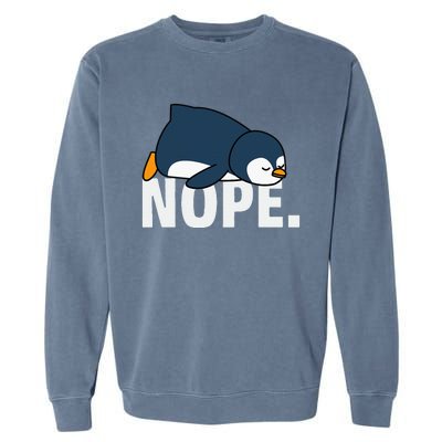 Nope Penguin Garment-Dyed Sweatshirt