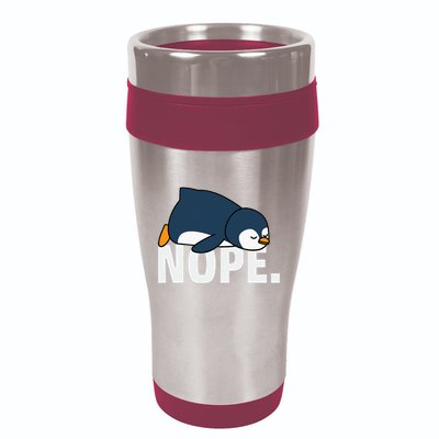 Nope Penguin 16oz Travel Tumbler