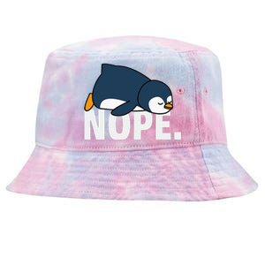 Nope Penguin Tie-Dyed Bucket Hat