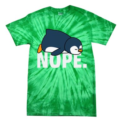 Nope Penguin Tie-Dye T-Shirt