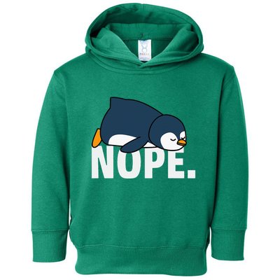 Nope Penguin Toddler Hoodie