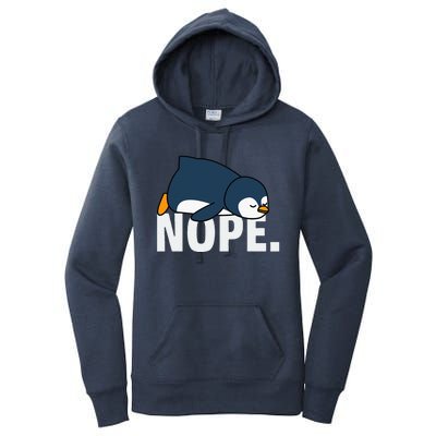 Nope Penguin Women's Pullover Hoodie