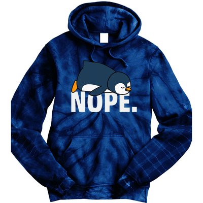 Nope Penguin Tie Dye Hoodie