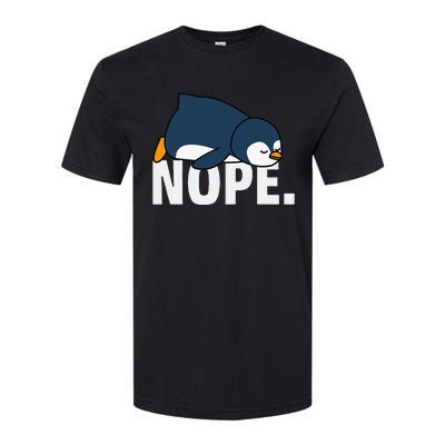 Nope Penguin Softstyle CVC T-Shirt