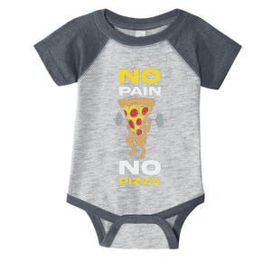 No Pain No Pizza Infant Baby Jersey Bodysuit