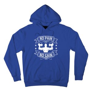 No Pain No Gain Funny Gift Funny Gym Workout Gift Hoodie