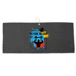 No Pain No Gain Cool Gift Large Microfiber Waffle Golf Towel